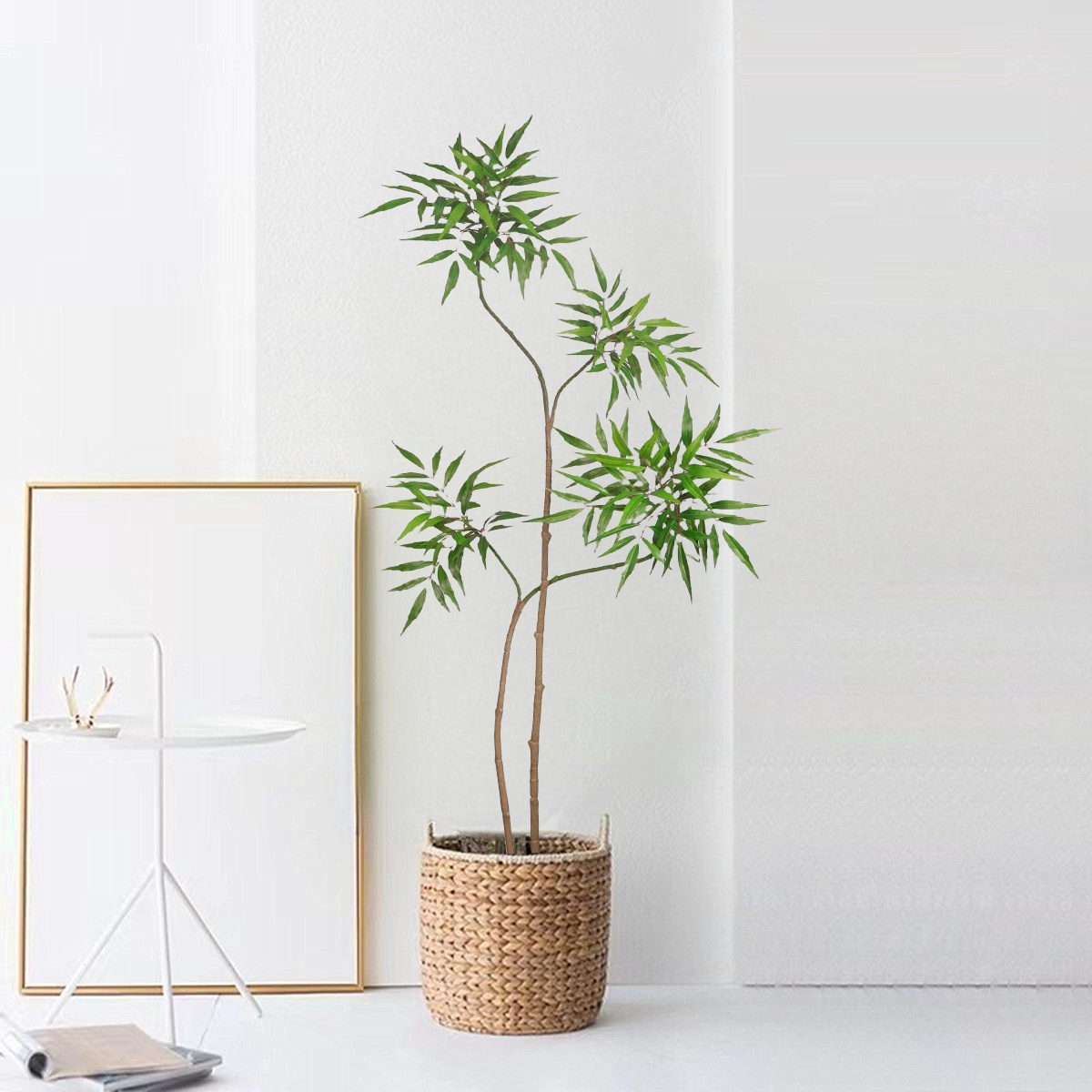Ficus Lyrata Tree - 인공 반얀나무 가짜 식물 플라스틱 야자수,