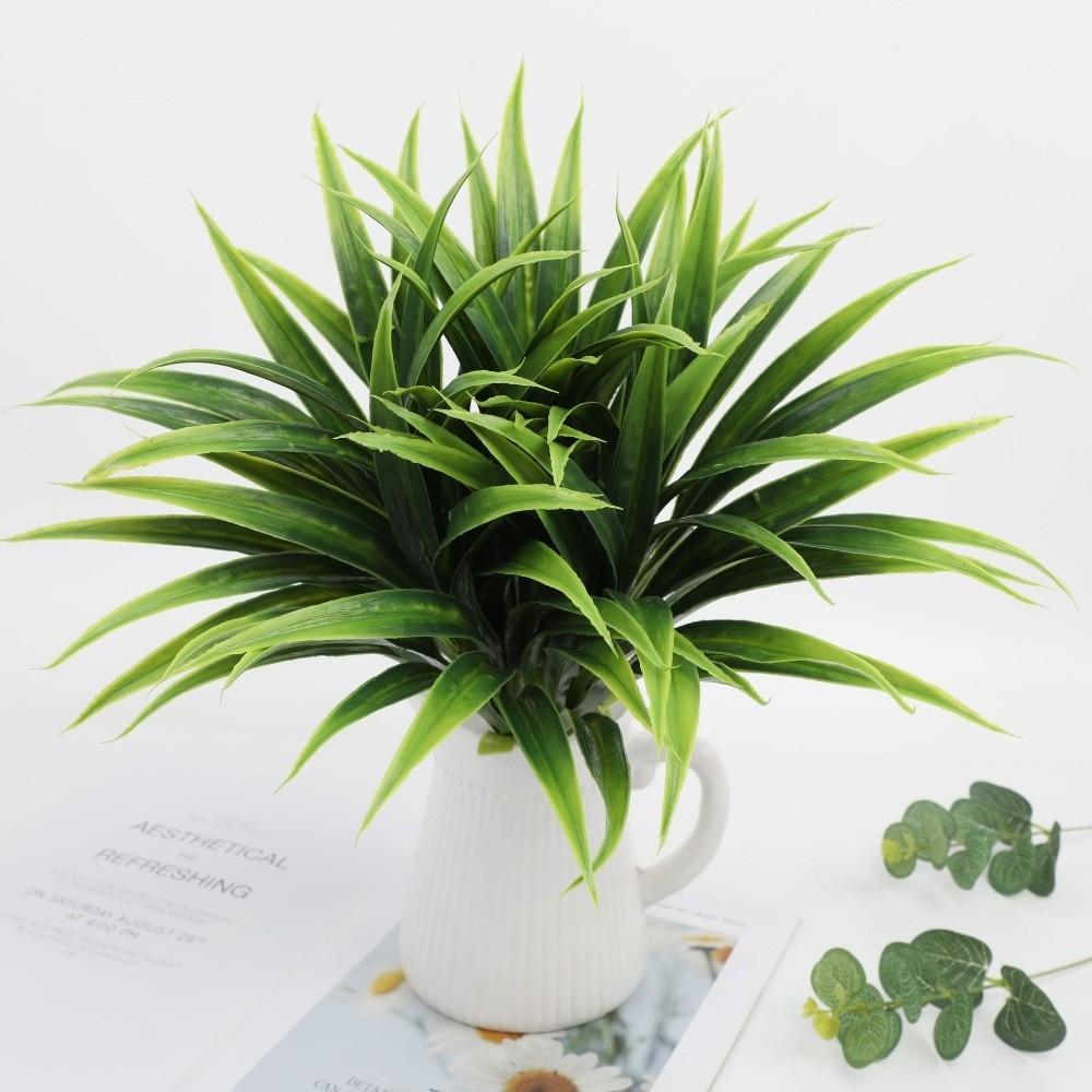 실감나는 42cm 인조 난초 잎 DIY 플라스틱 인조  - Spider Plant Hanging 리뷰 및 가격