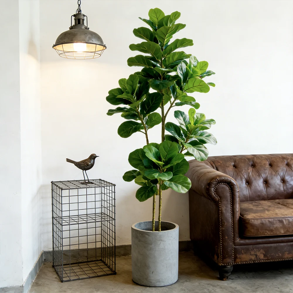 64/122cm 인조 피클무화과나무 가짜 오크 식물 열 - Ficus Lyrata Tree 리뷰 및 가격